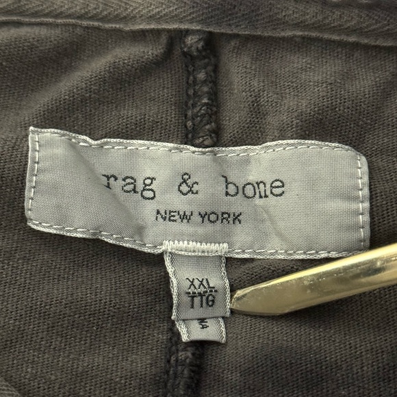 Rag & Bone Men’s Haydon Relaxed Linen Cotton Tie Dye Tee in Grey/Black Size XXL - Picture 3 of 8